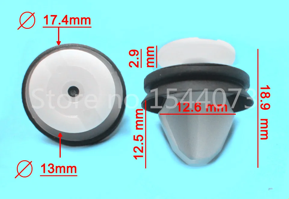 

100Pcs Original Plastic Car Door Trim Panel Retainer Fastener Push Type for Peugeot 206 307 308 408 508 3008