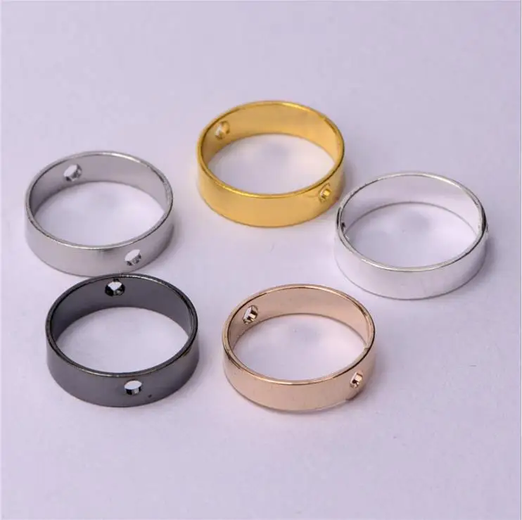 

hole double circular ring copper ring DIY manual accessories to wear bead materials wholesale yiwu jewelry