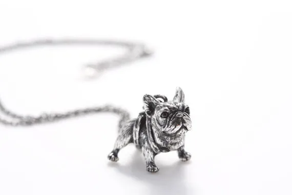 DANGGAO модная винтажная подвеска Французский бульдог ожерелье для женщин и мужчин