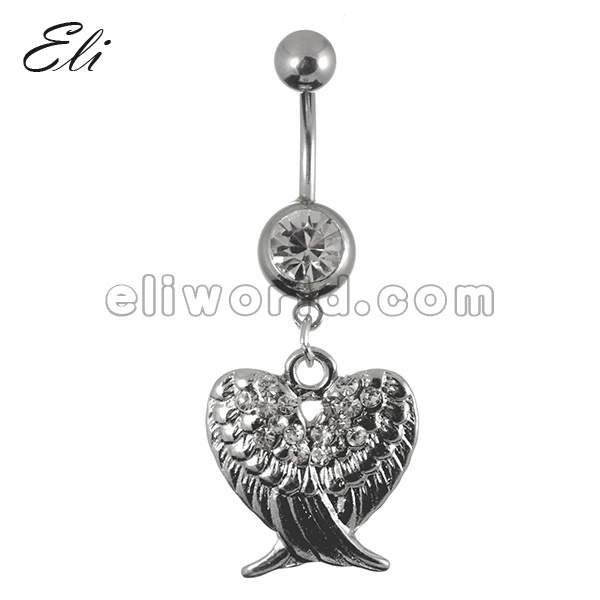 Розница 1 шт. крылья Святого ангела висячее кольцо на пупок |