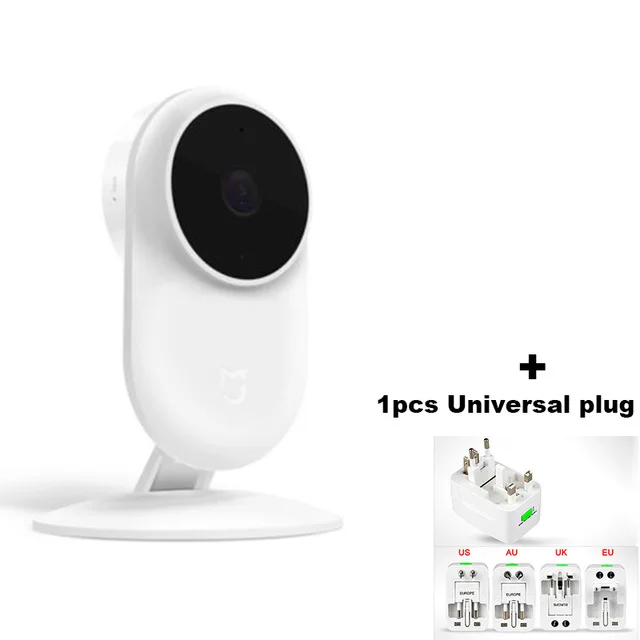 Xiaomi Mijia 1080P IP камера 130 градусов FOV ночное видение 2,4 ГГц двухдиапазонный WiFi Xiaomi домашний комплект монитор безопасности - Цветной: Add Universal plug
