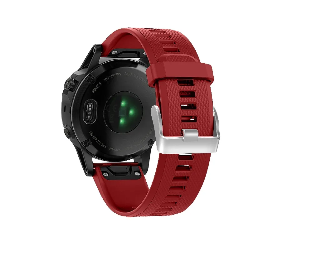 12 цветов мягкий силиконовый Quick Release замена ремешок браслет для Garmin Fenix 5 22 мм Easyfit