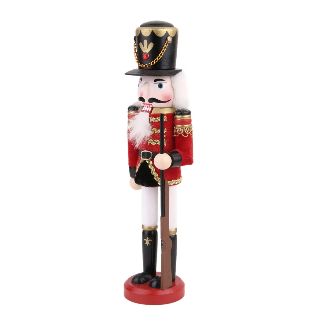 Vintage Wooden Solider Guard Soldier With Nut Craker Gift Toy 30cm | Дом и сад