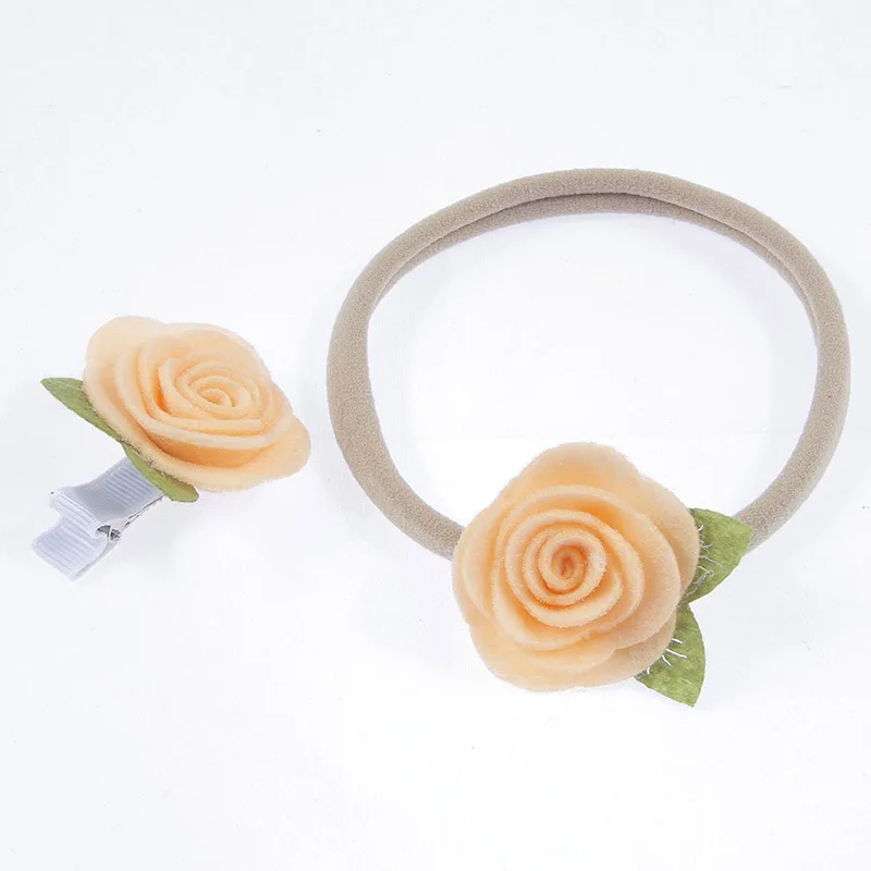2pcs light pink Цветочные повязки на голову для маленьких девочек; эластичные повязки для волос принцессы для новорожденных; детские повязки на голову с жемчужинами и цветами в свежем Стиле; милые аксессуары для волос - Цвет: 2pcs light pink