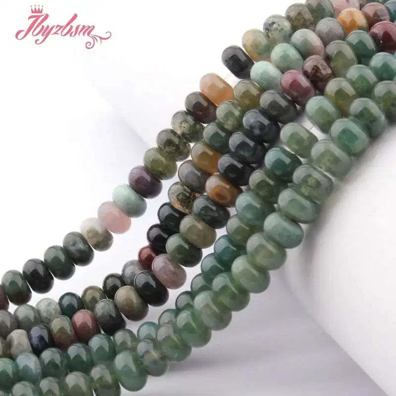 5x8 мм Гладкие бусины из Рондель Агаты натурального камня для самостоятельного