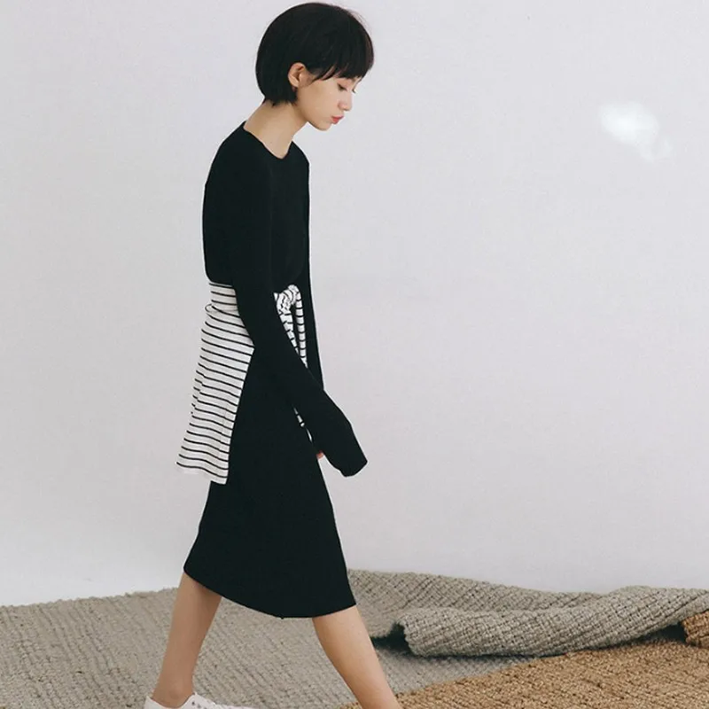 Plamtee одноцветное Для женщин трикотажные Платья-свитеры Повседневное Свободные