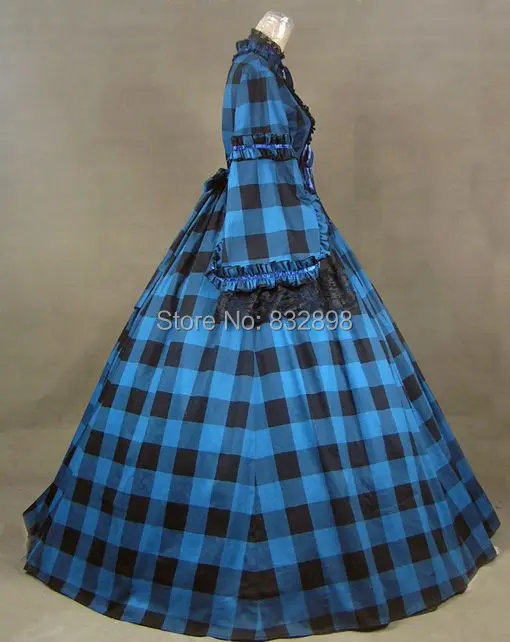 Новое Бальное Платье из Шотландской клетки в стиле гражданской войны|dress rip|dresses