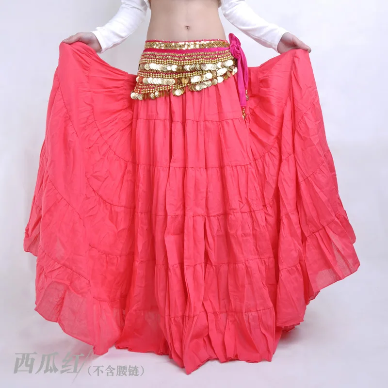 skirt-Watermelon red 1 шт., модная длинная юбка в этническом стиле для танцев в богемном стиле, Женская юбка для Танцев Живота, бальная юбка, юбка для занятий танцами - Цвет: skirt-Watermelon red
