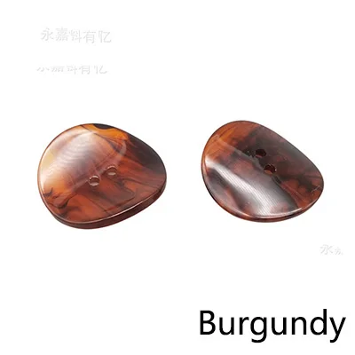 Burgundy Meetee 10 шт./20 шт. 30 мм акриловые смолы кнопка 2 отверстия круглые пуговицы DIY Декор пальто с пряжками Костюм Швейные аксессуары CN037 - Цвет: Burgundy