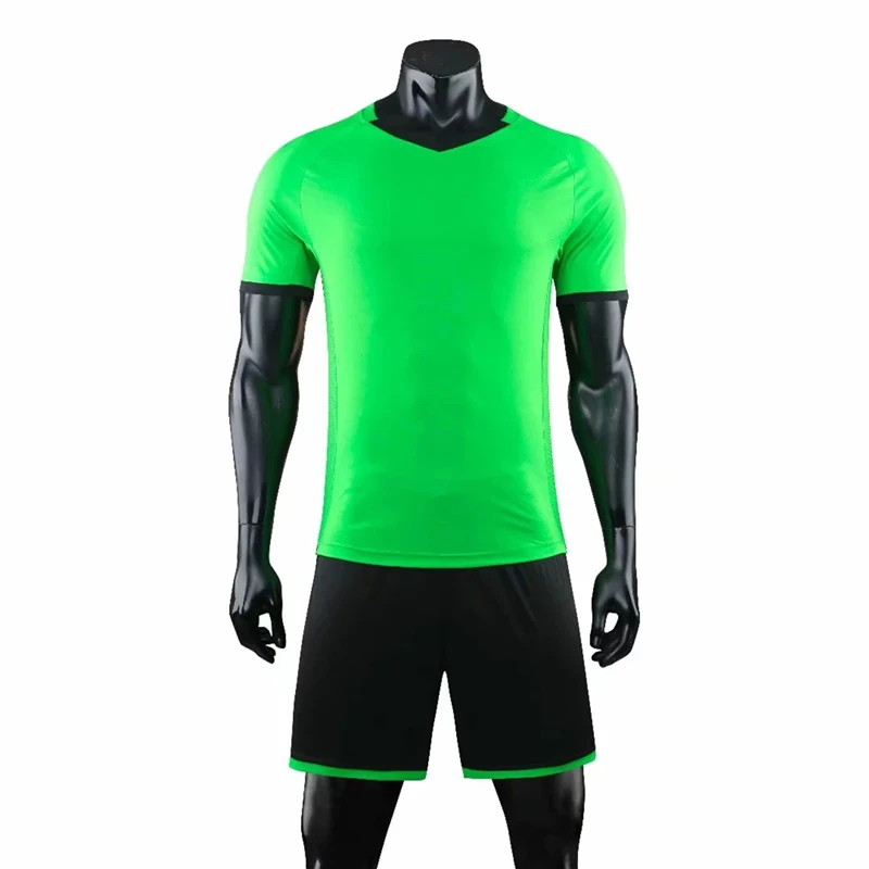 5017 guo green Мужские футболки для футбола; комплект спортивной одежды для мальчиков; футболка и шорты; тренировочный костюм; maillots de Custom Print - Цвет: 5017 guo green