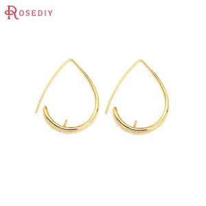 (35915)4 шт. 25x36 мм 30x53 мм 24 к золотого цвета латунь с полуотверстием в форме серьги-подвески Высокое качество ювелирные изделия аксессуары