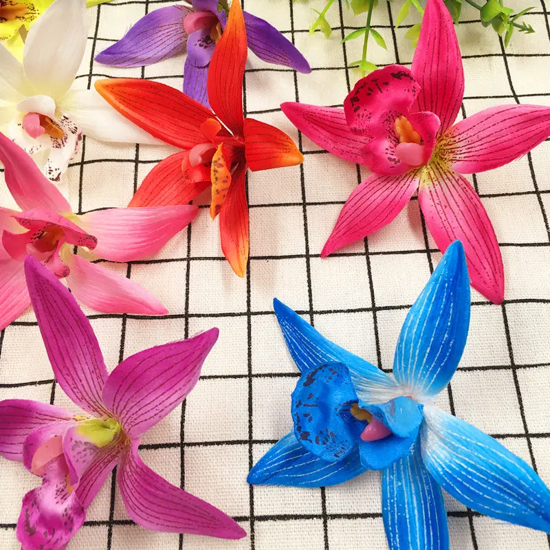 Цветок орхидеи из искусственного шелка 10 шт./7 5 см|artificial flowers|diy wreathmoth orchid |