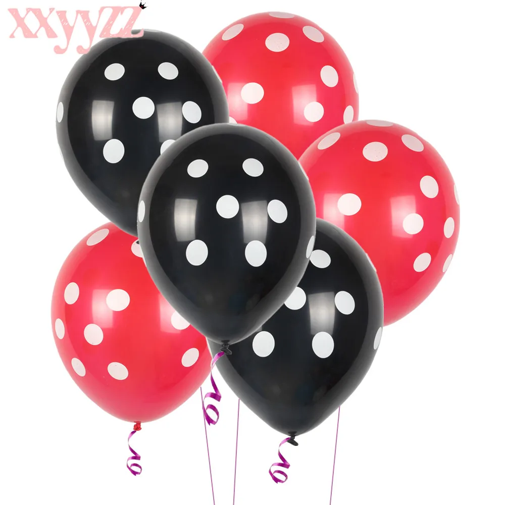 XXYYZZ 30 шт божья коровка горошек латексный воздушный шар Globos Микки Минни Вечеринка