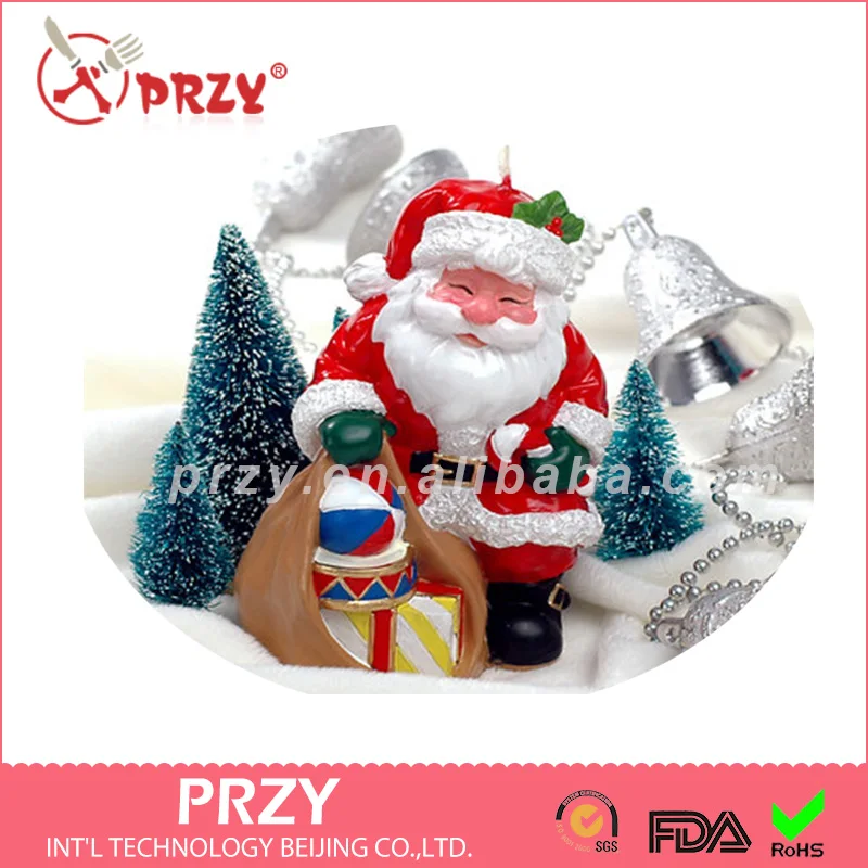 

New Year Christmas Candles Birthday Candles Mold Siliconescreative Holiday Gifts Party Supplies Santa Claus Gift Mold Moulds 001