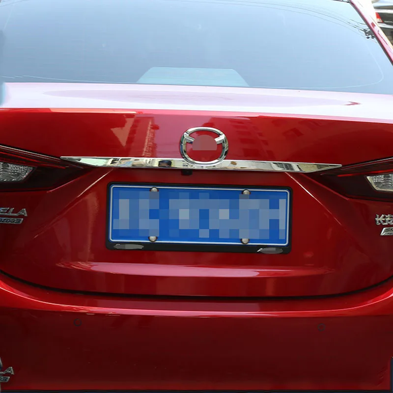 1 шт. для Mazda 3 Axela Sedan ABS хром Нижняя отделка багажного отделения крышка двери Накладка молдинга