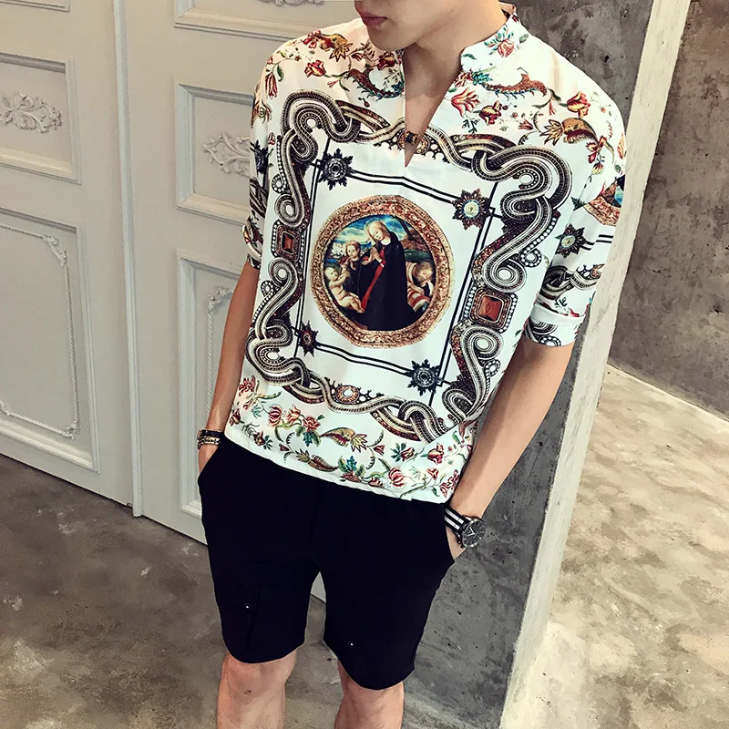 Camisa Masculina винтажные дворцовые мужские шелковые рубашки платья королевские