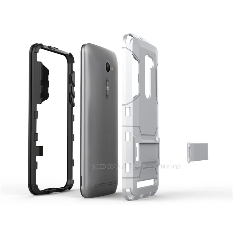 Роскошные Heavy Duty Гибридный Жесткий Прочная Резиновая Броня Чехол Для Asus Zenfone 2E