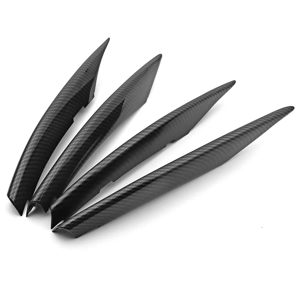 Carbon Fiber Black Для Mercedes Benz A класс W177 A180 A200 автомобильные аксессуары передние противотуманные фары полоски накладка Стикеры воздуха Заборная решетка для плавательных бассейнов отделка - Название цвета: Carbon Fiber Black