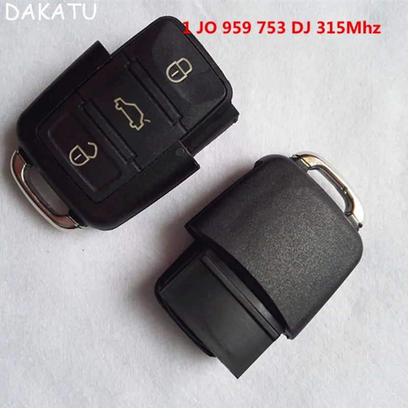 

Складной дистанционный ключ DAKATU, 3 кнопки, 1 JO 959 753 DJ 315 МГц для VW BORA polo passat golf, дистанционный передатчик