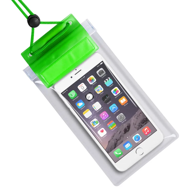 style 2 Green Плавательные чехлы для телефонов, дайвинг водонепроницаемый мобильный чехол для телефона для iPhone X 7 8 plus 6 6s 3,5-6 дюймов герметичный подводный чехол для телефона - Цвет: style 2 Green