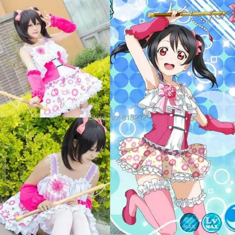 Love Live школьный идол проект Нико Ядзава Феи футболка платье униформа наряд Аниме