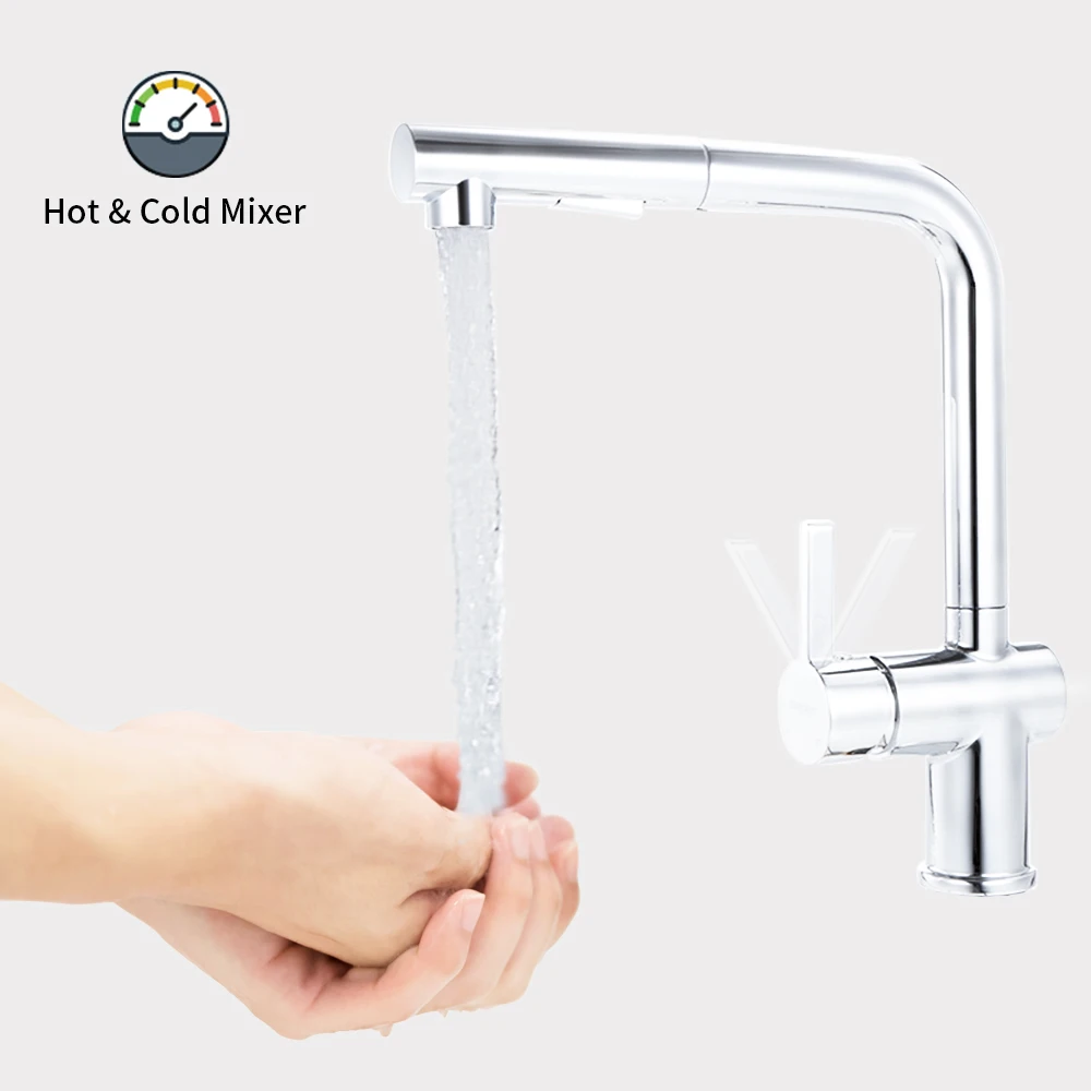 Бар Кухня одно отверстие с одной ручкой кран для раковины w/Pull Out опрыскиватель