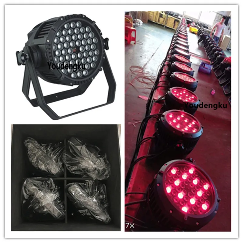 

4 pieces with flightcase 54pcs*3W RGBWA IP65 Waterproof LED Par Can light 54 3 watt par led waterproof par 64