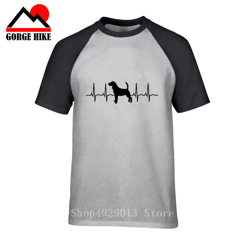 Забавная футболка с надписью Heartbeat Beagle Dog для любимых собак футболки короткими