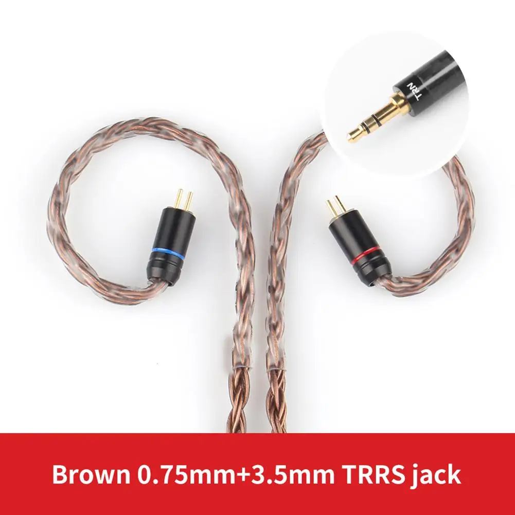 TRN T2 16 ядро посеребренные HiFi наушники Модернизированный кабель мягкий ручной кабель