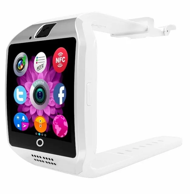 Bluetooth Smart Watch Q18 Men Sport Wristwatch Support 2G SIM TF Card Camera Smartwatch For Android Phone PK GT08 DZ09 A1 Y1 V8 - Цвет: Белый