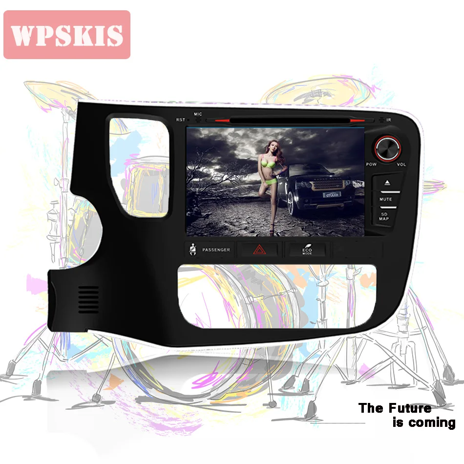 Автомобильный DVD плеер 8 дюймов GPS навигационная система для Mitsubishi Outlander 2014 2015 2016