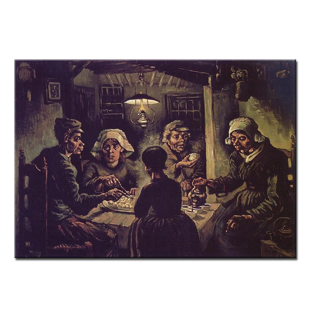 Пожиратели картофеля Винсента Ван Гога ручная роспись Репродукция картина масляными красками на холсте для гостиной украшения дома HY141502