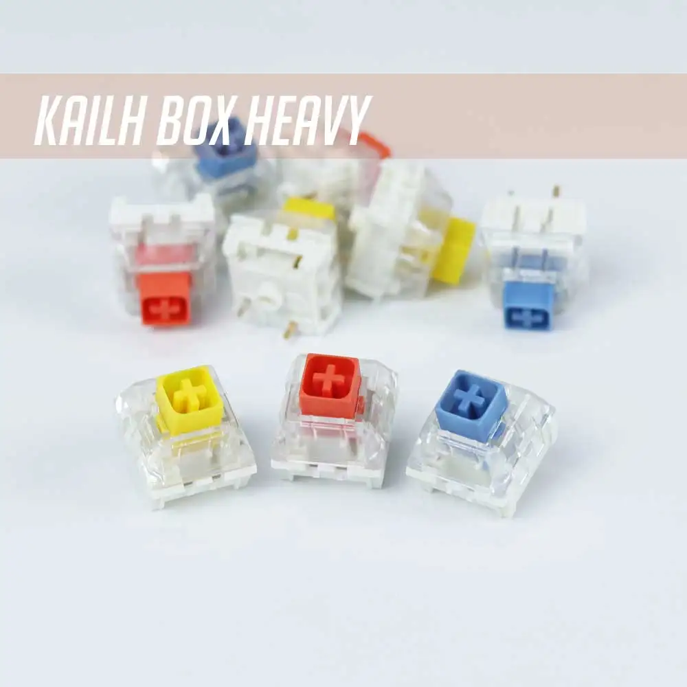 Kailh BOX Heavy Switches RGB SMD переключатель темно желтый сгоревший оранжевый бледно синий