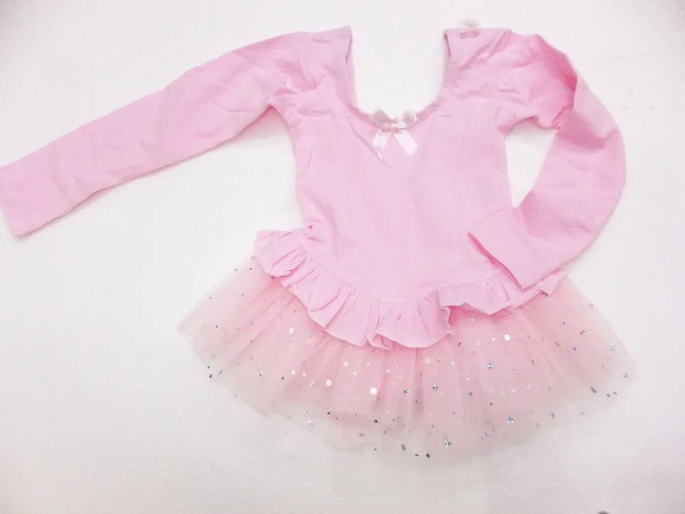 

wholesale And retail 2- 6 years Pink & white Long sleeve Girl ballet skirt,kid tutu dress princess dress,baby skirt Size:S-XL