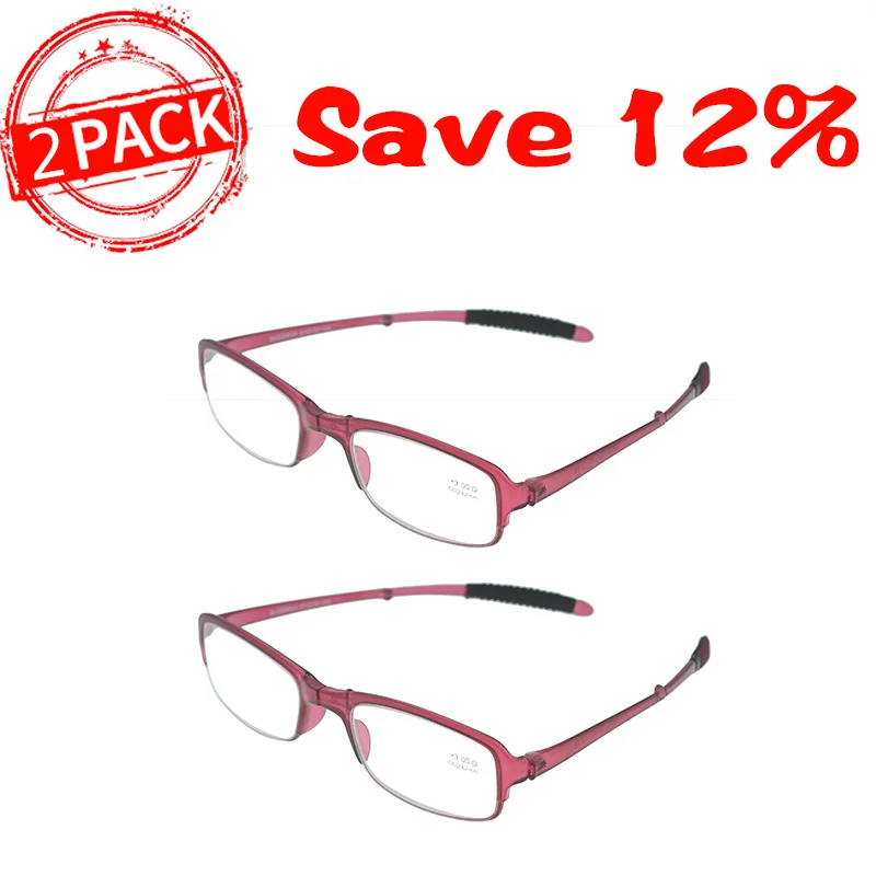 2 pcs pink glasses Отрегулировать дизайн очки для чтения складной с коробкой Анти-усталость дальнозоркости очки+ 1,5+ 2,0+ 2,5+ 3,0 W-DSRRA - Цвет оправы: 2 pcs pink glasses