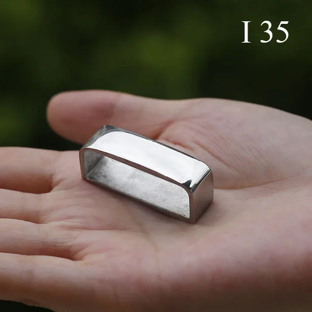 I 35 2 шт 40/35 мм металлический ремень петля пряжка кольцо Сделай Сам Кожа ремесло Хранитель джинсы ремень аксессуары для 3,2-3,9 см ремни из нержавеющей стали - Цвет: I 35