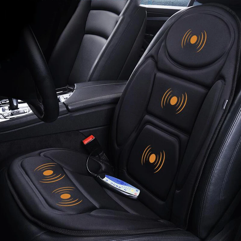 comprar Alta Qualidade Massageador De Carro Aquecimento Almofada Do Assento De Carro Vibrador Massagem Almofada Lombar Volta Cadeira Almofada Do Corpo Massageador