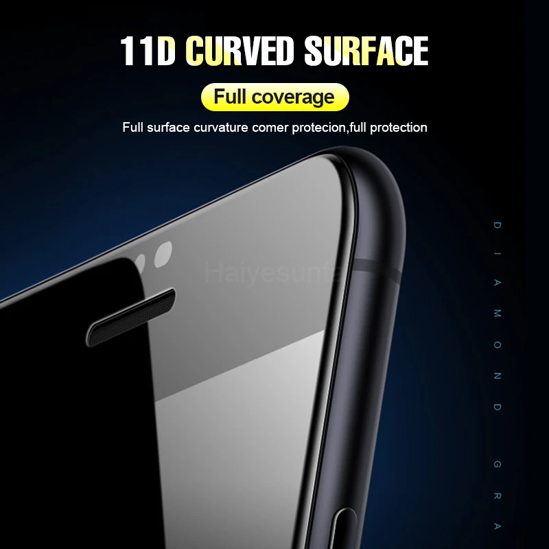 11D закругленные края защитное стекло на IPhone 7 8 6 6s Plus закаленное экрана для