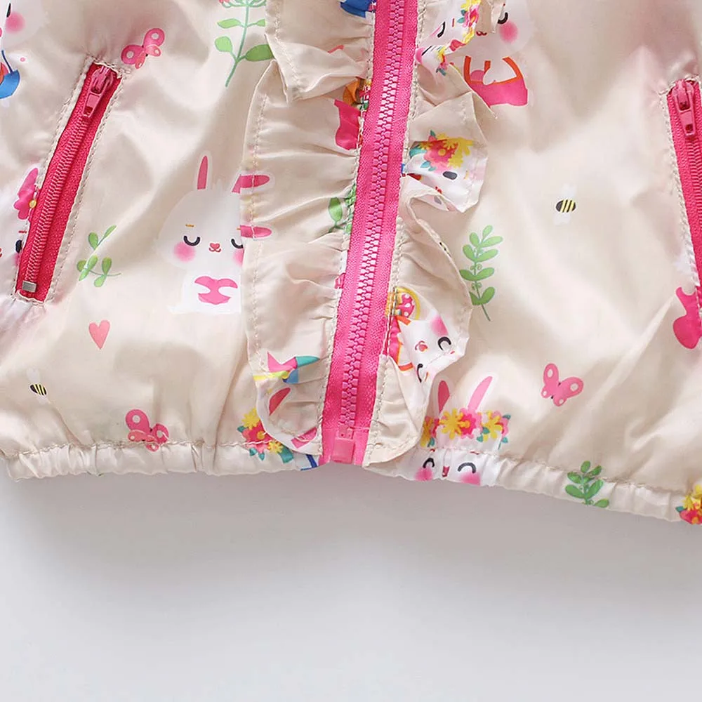 Newborn Baby Girls Cotton Long Sleeves Character Hooded Zipper Jackets Coat Kids Outwear Clothing clothes | Мать и ребенок