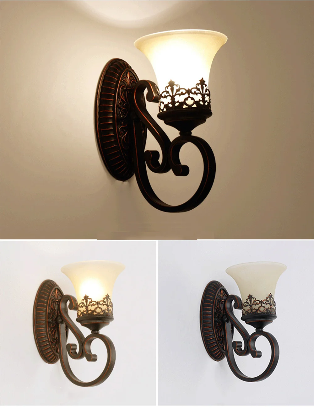 Современный настенный светильник, настенный светильник, светодиодный беспроводной настенный светильник, лампы для спальни, прикроватный lamp110-220V, винтажный настенный светильник