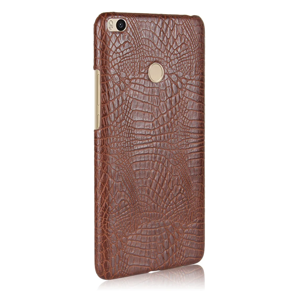 For Xiaomi Mi Max 2 Case Super Slim Crocodile Skin Texture Hard Leather Back Cover Shield Smart Phone Protective Shell |