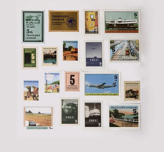 18 штук тема путешествия мир винтажные наклейки с печатью фото Декор реквизит для
