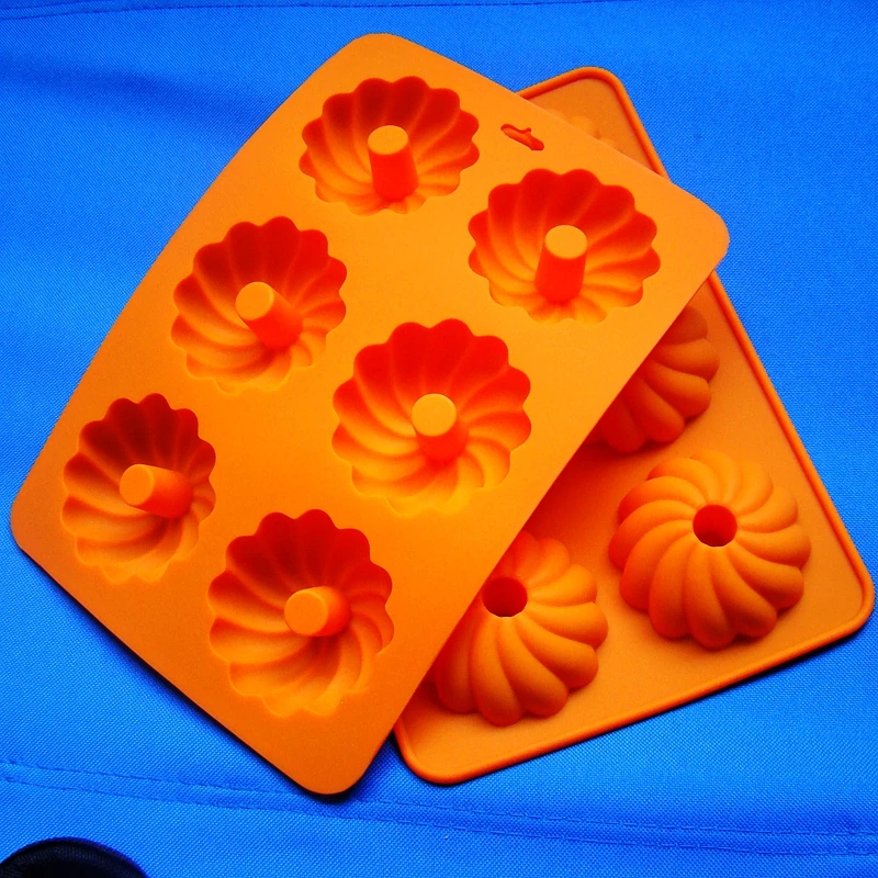 Горячая продажа (1 шт./лот) силиконовая форма для печенья 6 милых хризантем в форме