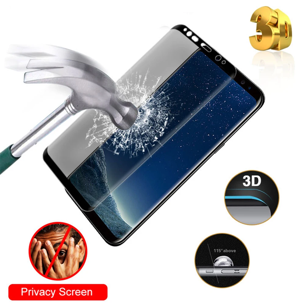 Закаленное стекло для Samsung Galaxy S8 S9 Plus Note 8 9 защита экрана с защитой от