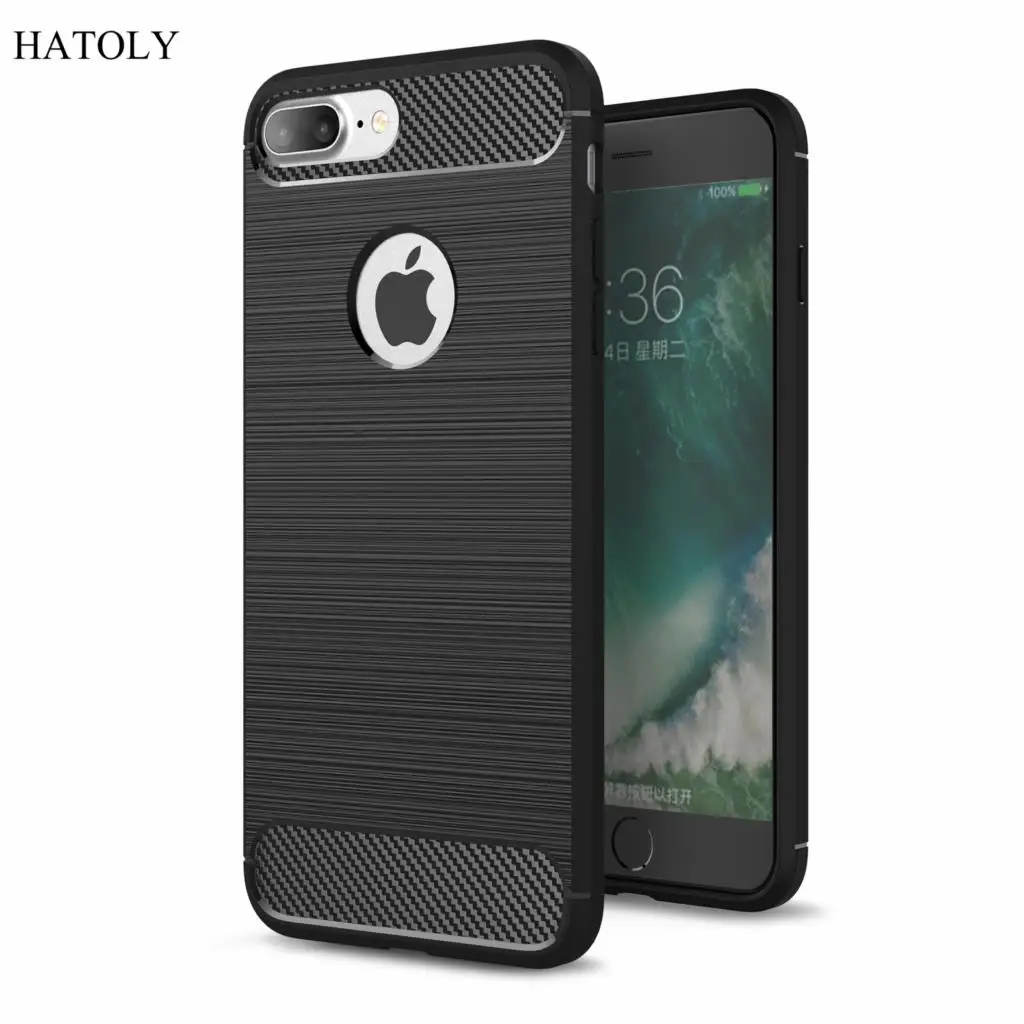 Чехол HATOLY для iPhone 7 Plus / 8 мягкий силиконовый чехол с ворсом из ТПУ Apple 5 дюйма |