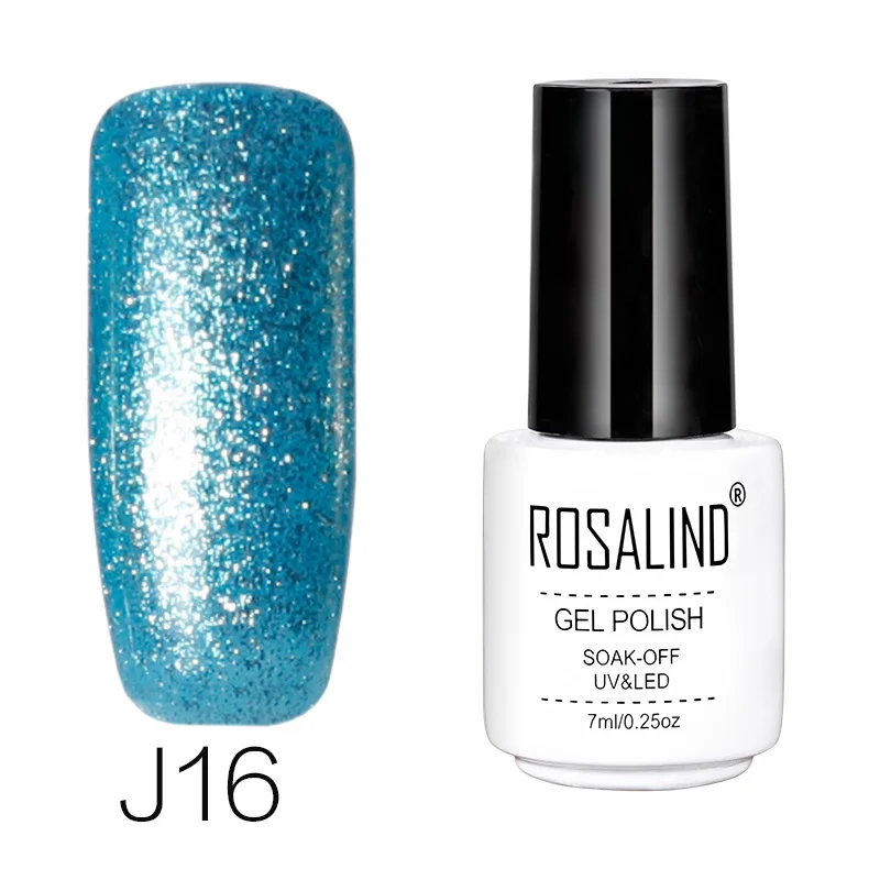 J16 ROSALIND гель 1S Платина 1 шт. 7 мл Гель-лак для ногтей мерцающий Полупостоянный 24 цвета выбор Гель-лак для ногтей - Цвет: J16