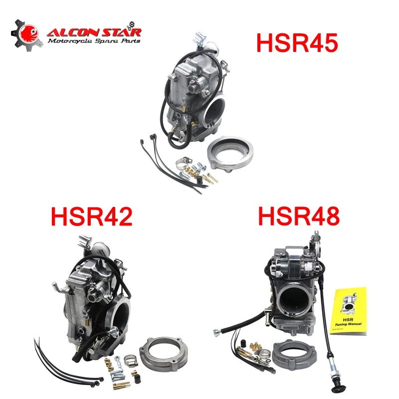 Alconstar Mikuni Стандартный карбюратор HSR42/45/48 42 мм 45 48 Flatslide Carb для Harley FLH Sportster Dyna