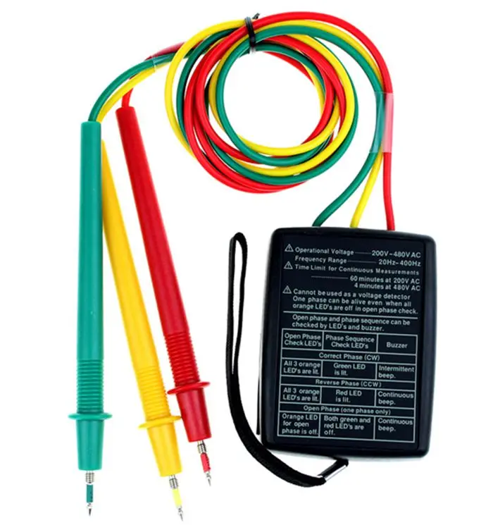Тестер фаз VC850 трехфазный Измеритель последовательности переменного тока
