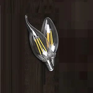 Светодиодный ные лампы Эдисона Светодиодная лампа накаливания Е14 Светодиодная свеча лампа 4 Вт 110 В, 220 В, 230 В, 240 в, Античная Ретро винтажная Светодиодная лампа