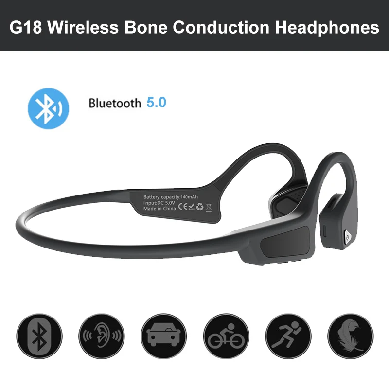 Bluetooth 5 0 G18 Беспроводной наушники костной проводимости Спорт на открытом воздухе